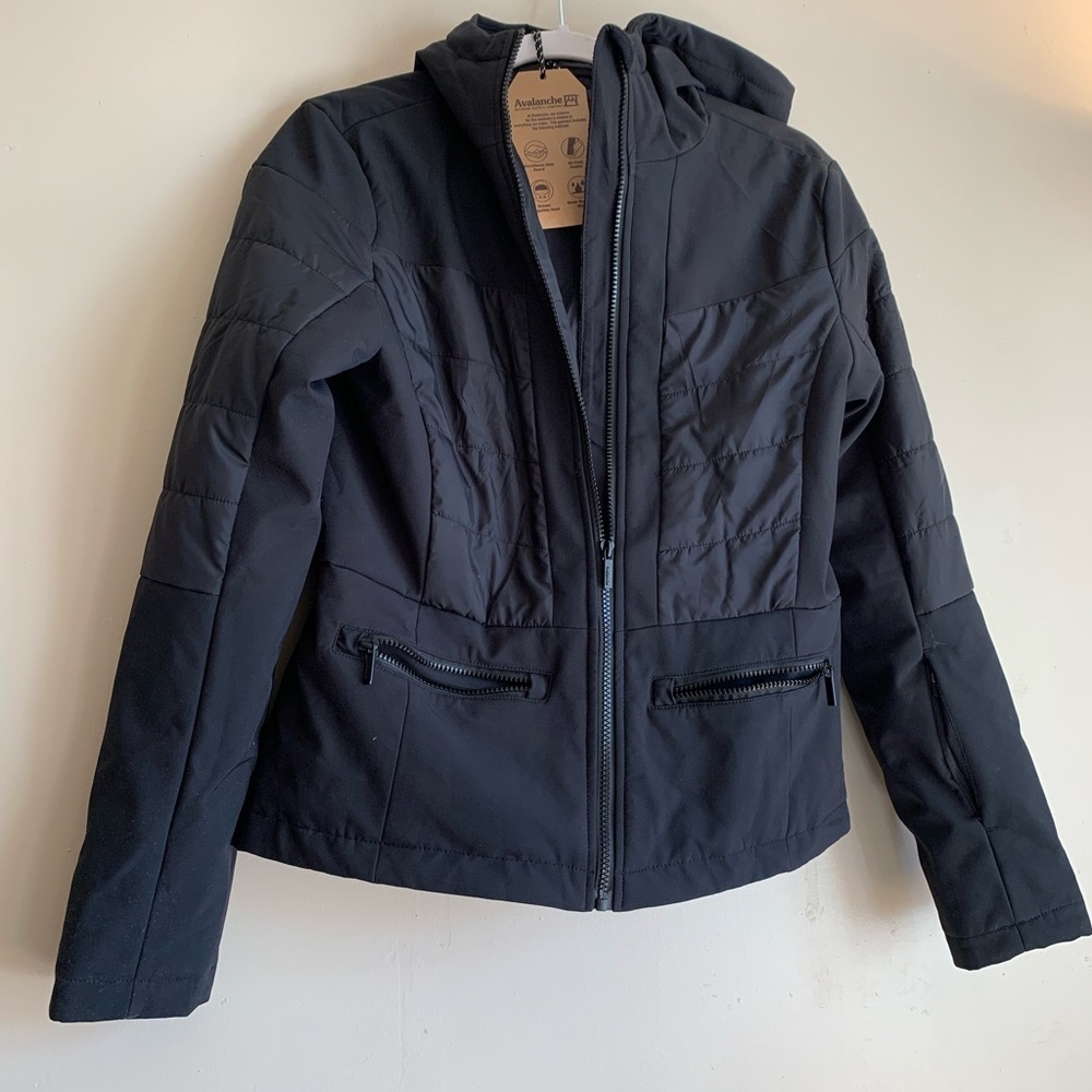 NWT Avalanche Black Women's Hooded Quilted Puffer Jacket Size XS NEW Outerwear